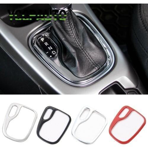 YCCPAUTO Car Styling For Jeep Compass 2017 up Gear Shifter Panel Shift Decoration Cover Trim Interior Decorative Sticker ABS 1PC