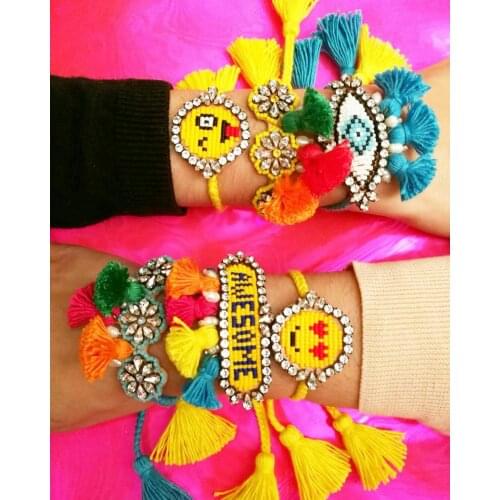 Fashion atmosphere wild bracelet candy color series of essentials pure hand bracelet SHOUROUK crystal beads female bracele566