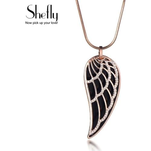 Women Choker Vintage Gothic Feather Angel Wing Pendants Necklace Gold Silver Color Tone Kettingen Kolye Jewelry 24"