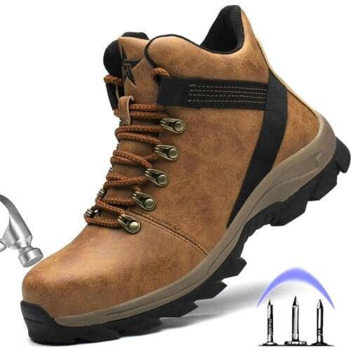 Winter Boots Men Safety Shoes Indestructible Work Shoes Waterproof Work Sneakers Male Steel Toe Shoes Work Safety Boots 2021