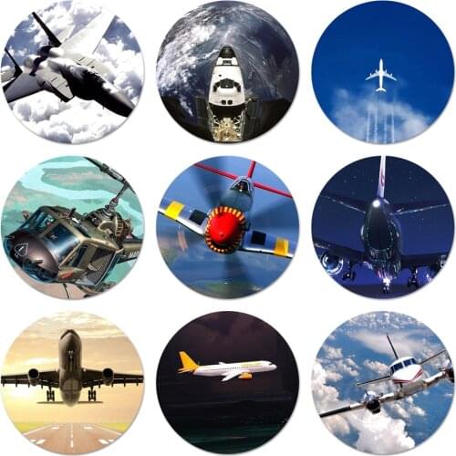 58mm aircraft air plane Icons Pins Badge Decoration Brooches Metal Badges For Backpack Decoration