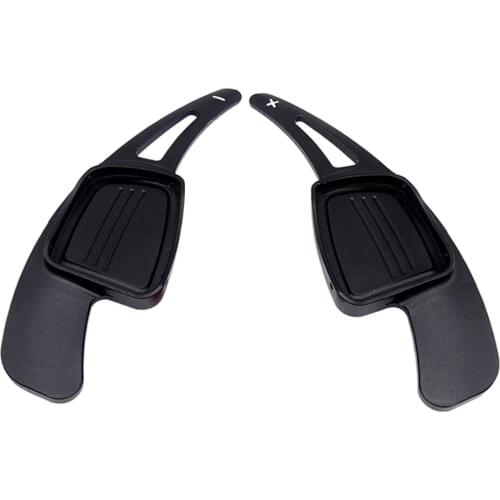 2x Steering Wheel Shifter Paddle Shift Extension for Audi B9 TTS 2016 2017 Black