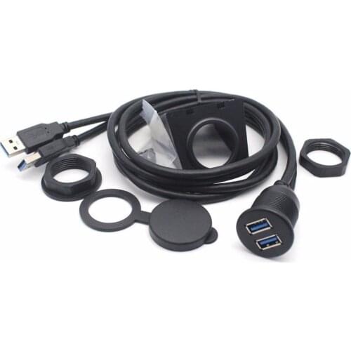 30pcs x Double USB 3.0 Panel Flush Mount Dual USB 3.0 Extension 1 meter USB Mount