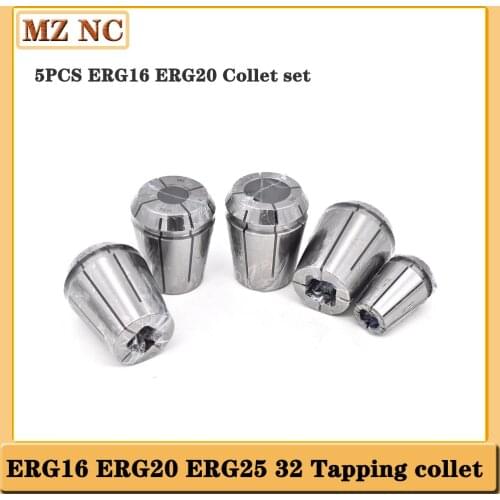 5pcs Tap Collets Tapping Collet Taps ERG16 ERG20 ER16 ER20 collet sets Tapping ER Collet ISO Machine Taps collets Milling Tools