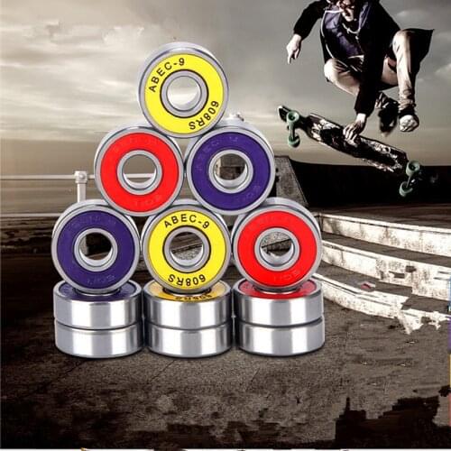 8Pcs 608RS-ABEC 9 Stainless Steel Bearings High Performance Roller Skate Scooter Skateboard Wheel Power Tools Balance Bikes