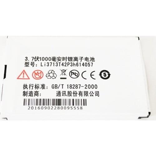 3.7V 1300mAh Li3713T42P3h614057 For ZTE F165 G660 G661 G380 T165I D800 D810 U728 U860 U862 Battery