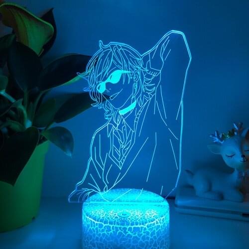 Acrylic 3d Lamp BL Anime Yarichin Bitch Club Yuri Ayato Light for Bed Room Decor Night Light Yarichin Bitch Club Lamp Yuri Ayato