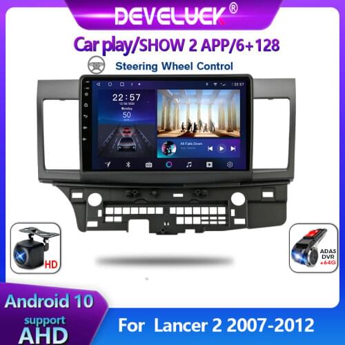 2 Din 10" Android 10 Car Radio for Mitsubishi Lancer 2007-2012 Multimedia Video Player GPS Navigation 2din AM Carpaly Stereo DVD