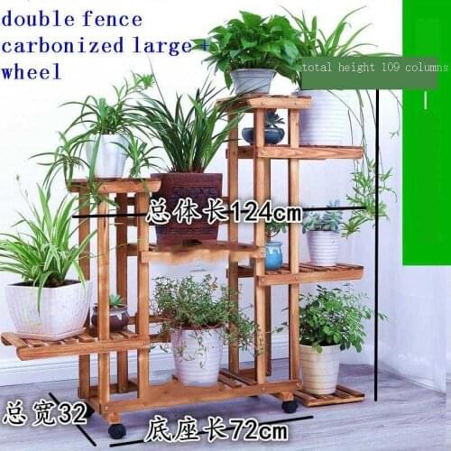 Wood Living Room Estanteria Para Plantas Plantenrekken Wooden Shelves For Shelf Outdoor Plant Rack Dekoration Flower Stand