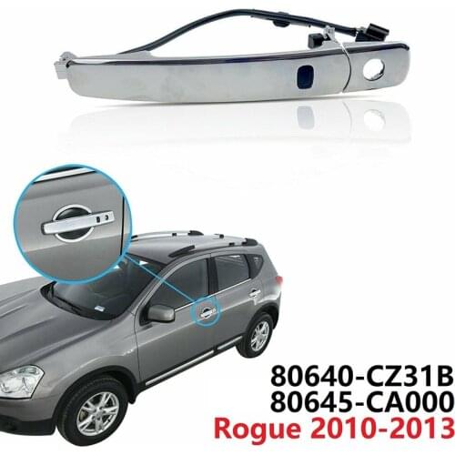 Door Handle Front Left Driver Side with Keyhole Smart Entry Keyless for 2010-2013 Nissan Rogue 80640-CZ31B 80645-CA000