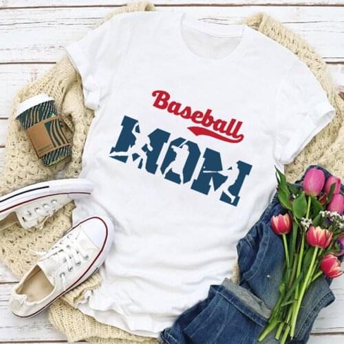 Women Graphic Baseball Football Mom Mother Fashion Print Summer T-Shirt Womens Clothing Tops Lady Clothes Tee Female T Shirt