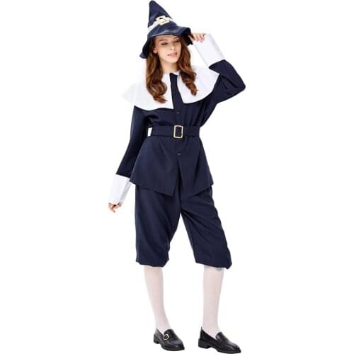 Classic Little Red Riding Hood Huntsman for Women Halloween Fairy Tale Performance Hunter Fancy Party Dress Up Outfit