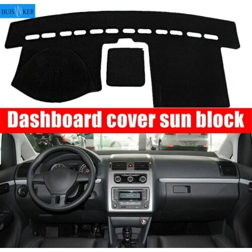 Car Dashboard Cover Mat Dashmat Pad Anti-UV Sun Shade Instrument Panel Carpet For Volkswagen VW Touran 2004-2016 Car Accessories