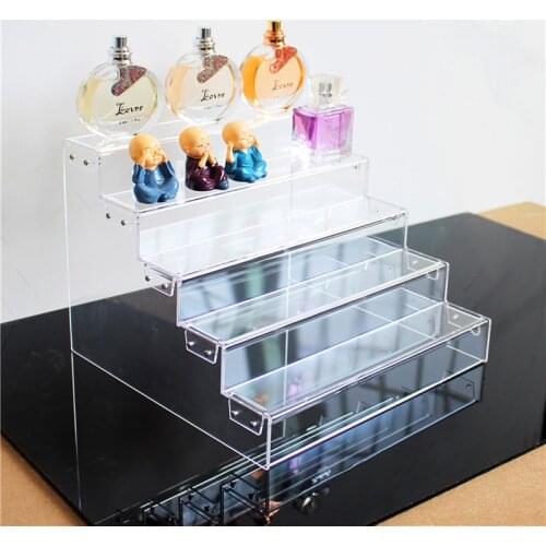 Multi-Layers Transparent Lipstick Nail Polish Holder Display Stand Clear Acrylic Portable Makeup Storage Organizer Rack
