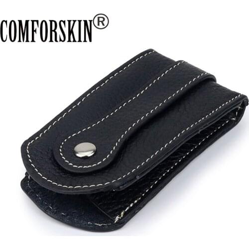 COMFORSKIN Brand Mens Key Wallet Premium 100% Genuine Leather Unisex Key Bag New Arrivals Cowhide Key Holder High Quality
