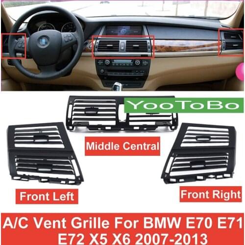 LHD Car AC Front Left / Right Console Middle Central Rear Air Conditioner Vent Grille Panel Cover For BMW E70 E71 E72 2007-2013