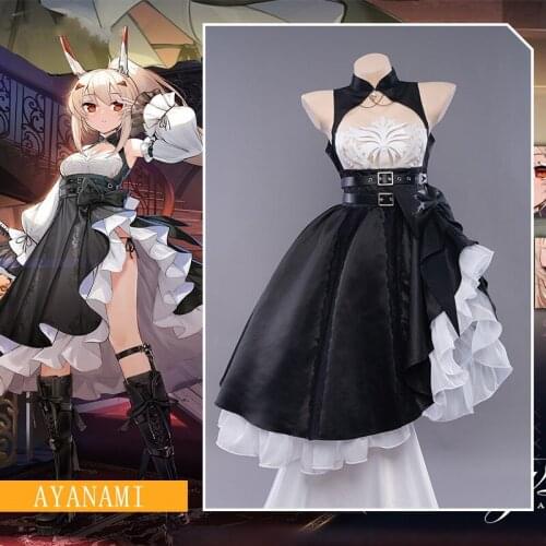 Pre-sale Game Azur Lane Ayanami Destroyer Cosplay Costume Cute Maid Dress Girls Outfits Halloween Carnival Uniforms