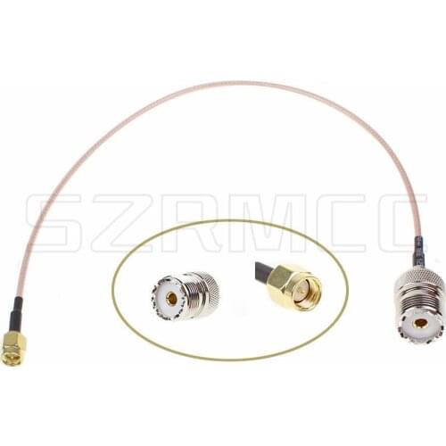 Handheld Radio Antenna RG316 Cable SMA Male to UHF SO-239 Female Connectors
