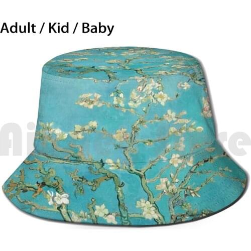 Almond Blossoms By Vincent Van Gogh Sun Hat 2172 Bucket Hat Vincent Van Gogh Vincent Vangogh Van Gogh