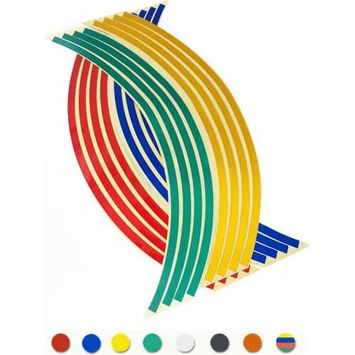 Motorcycle 18 Inch Reflective Wheel Sticker Wheel Ring Sticker Hub Tire Reflector Sticker Decoration