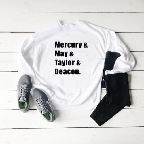 Sweatshirt Women Men Queen Band Hoodies Hip Hop Rock Freddie Mercury 80s Band Streetwear Clothes Mercury May Taylor Deacon