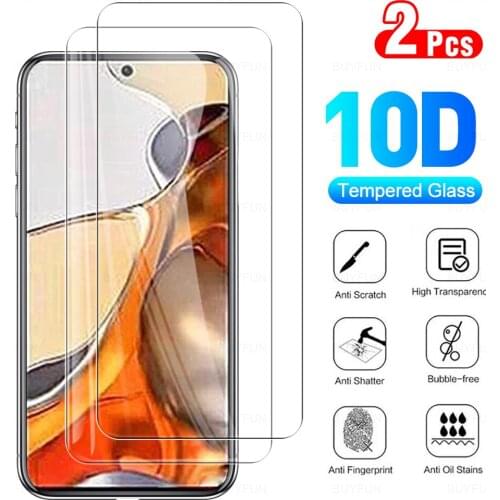 2Pcs Full Cover Protective Tempered Glass Film For Xiaomi Mi 11T Pro Phone Screen Protector Glass For Xaomi Xiami Mi11 6.67 inch
