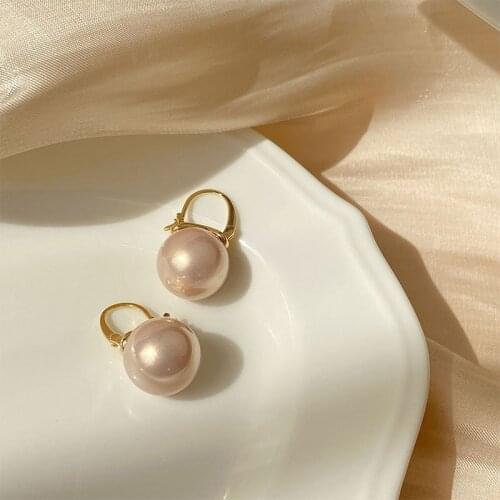New Fashion Fresh Sweet Pearl Temperament Drop Earrings Contracted Geometric Joker Elegant Lovely Women Earrings