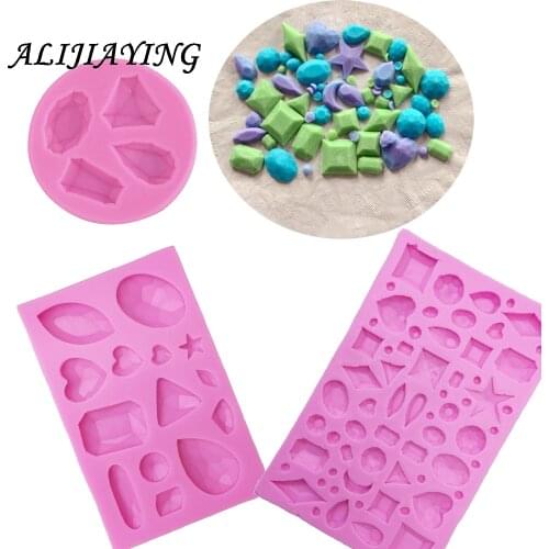 1Pcs Gem Diamond Shaped fondant cake chocolate candy silicone mold Baking mould Sugarcraft Cake Decorating Tools D0110