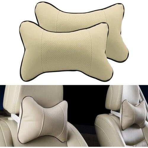 1 Pc Universal PVC Leather Breathable Travel Head Neck Rest Headrest Support Cushion Neck Pillow Car Seat Cover Health Care