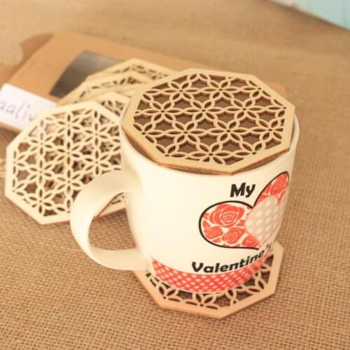 10pcs Wooden Laser Hollow Letter Pattern Christmas Pendant With Rope Pendant Home Decoration With 5 Style