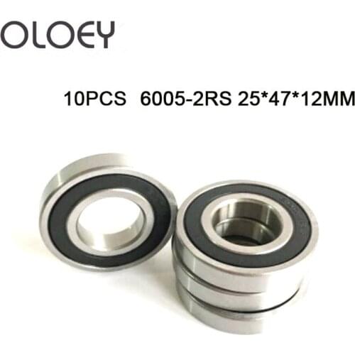 10pcs Bearing 6005 6005RS 6005RZ 6005-2RS1 6005-2RS 25x47x12 MOCHU Shielded Deep Groove Ball Bearings Single Row High Quality