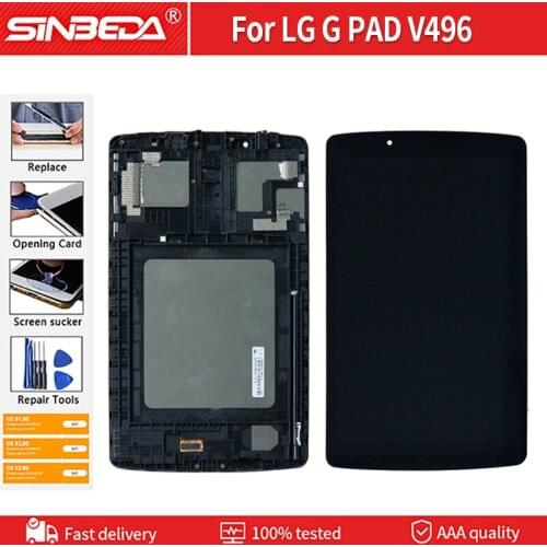 100% Tested Original For LG G PAD V495 V496 V497 V498 LCD Display Touch Screen Digitizer Assembly For V495 V496 V497 V498 LCD