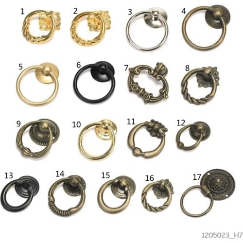 17 styles Antique Furniture Handles Drawer Cabinet Door Knobs Pull Handles Retro Decor