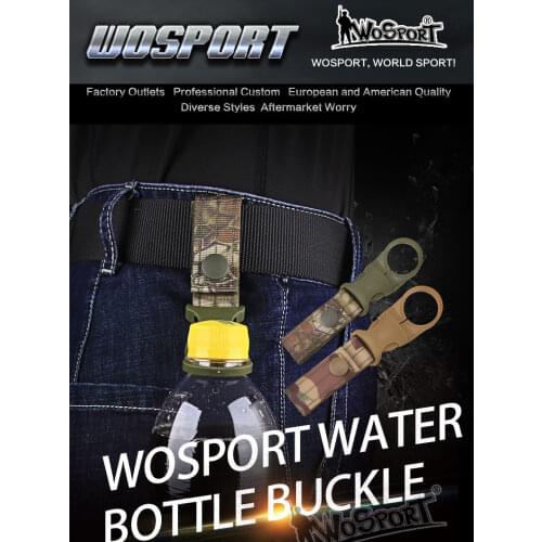 2PCS WoSporT Multifunctional Tactical Nylon Bottle Hanging Buckle for Hiking Mountaineering