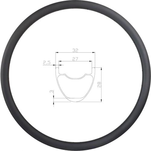 380g 29er MTB XC 32mm clincher tubeless carbon rim 28mm deep UD 3K 12K 3K twill matte glossy 24H 28H 32H MTB XC 27mm inner width
