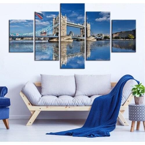 5Pcs 5D Diy Diamond Painting Multi-Pictures London Bridge Landscape Diamond Embroidery Mosaic Art Needlework Wall StickerZP-4360
