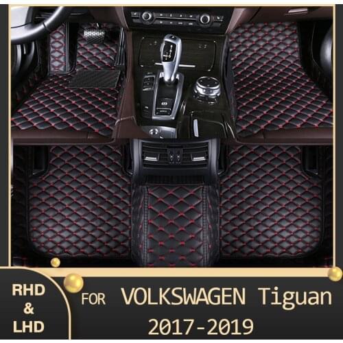 MIDOON Car floor mats for Volkswagen TIGUAN 2017 2018 2019 Custom auto foot Pads automobile carpet cover
