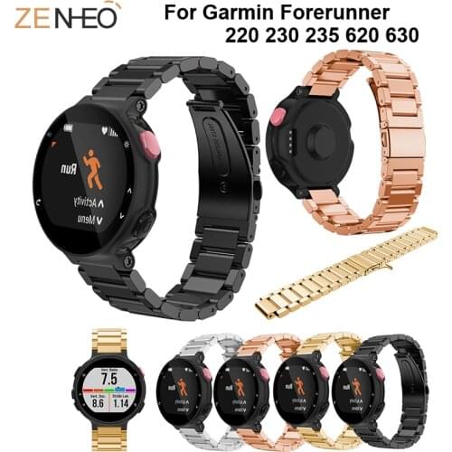 Stainless steel Strap metal band for Garmin Forerunner 735XT/220/230/235/620/630 Wristband Replacement Watchband straps Bracelet