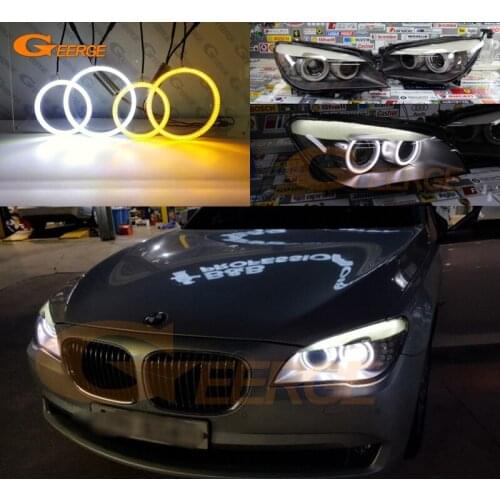 For BMW F01 F02 F03 F04 730d 740d 740i 750i 760i 2008-2012 Ultra Bright Day Light turn signal SMD LED Angel Eyes halo rings