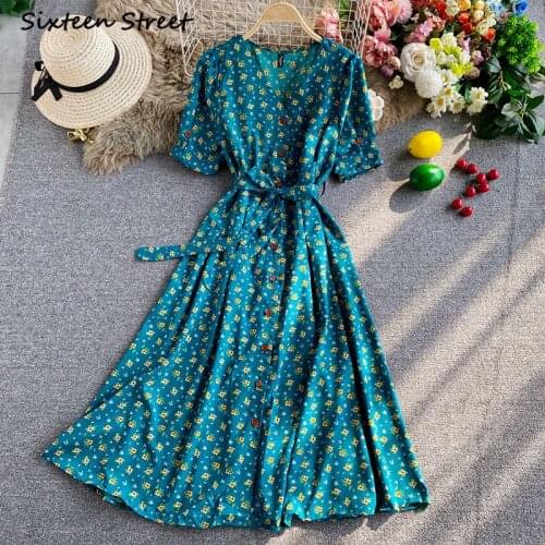 Maxi Dresses for Women Floral Short Sleeve Autumn V Neck Lace Sexy Y2k Dress Vintage Fashion Clothing Women Vestido De Mujer