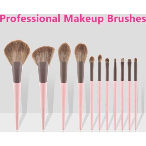 Professional Makeup Brushes Set 11Pcs Eye Shadow Foundation Powder Contour Concealer Lip Make Up Brush Beauty Tools
