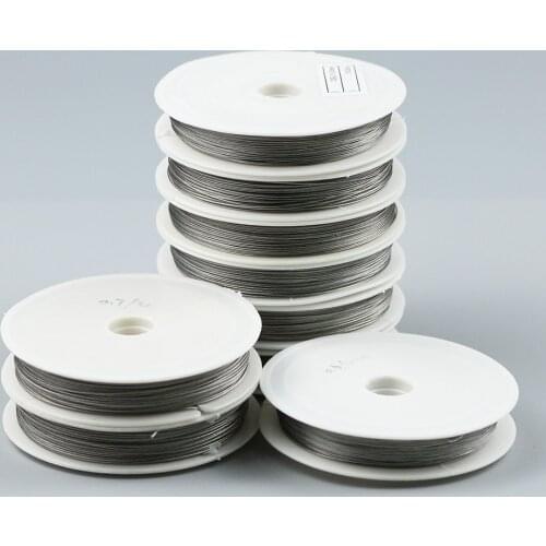 JHNBY 0.3~1.0mm Thin Stainless steel wire Beading Rope Cord Thread String For DIY Necklace Bracelets Jewelry Making DIY findings