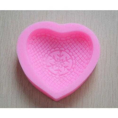 Wholesale mini snow flower heart shoes shape clay mold decoration for fondant cake chocolate mold silicone mold DIY tool