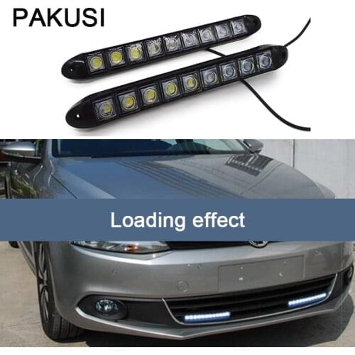 PAKUSI NEW Car LED Daytime Running Lights 9LED DRL Lamp For Ford Honda civic Audi a3 a6 VW polo BMW e46 e39 Lada KIA accessories