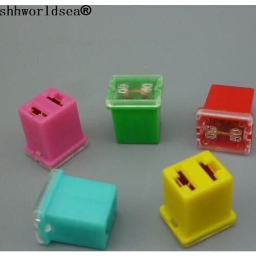 Shhworldsea 5pcs Fuse Box LPJ Automotive Original Rectangle Fuse 20A 30A 40A 50A 60A For Hyundai Verna KIA Toyota Honda ROEWE