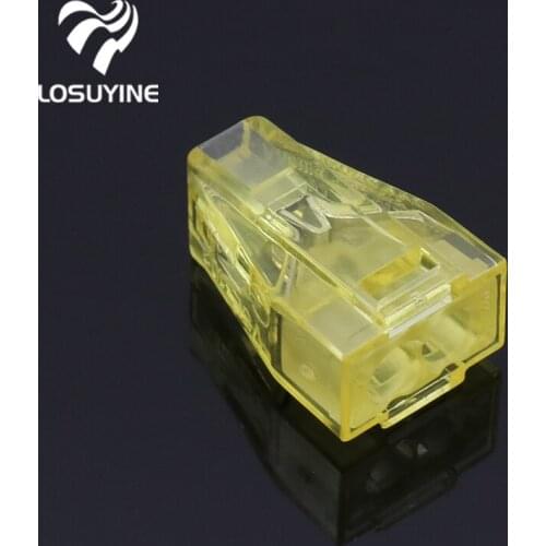 Wire connector 2 hole / 102 quick terminal block home improvement soft and hard wire construction wire yellow