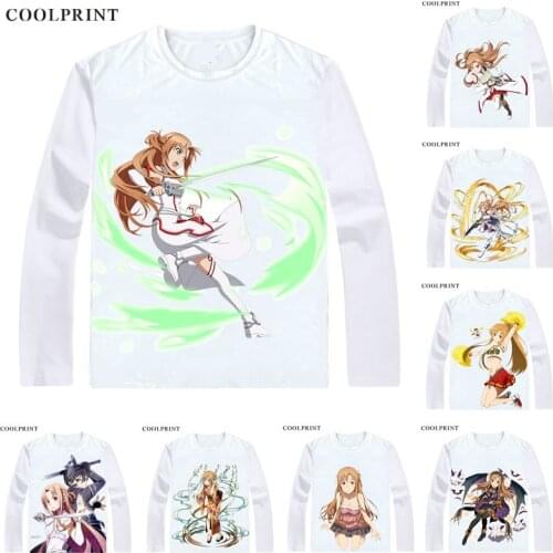 Sword Art Online SAO T-Shirts Long Sleeve Shirts Anime Manga Yuki Asuna Yuuki Asuna Titania Erika Berserk Healer Cosplay Shirt