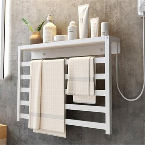 V-103 Intelligent Towel Warmer Smart Fast Drying Heated Towel Rail Wall Mounted Electric Heating Towel Rack With Storage Rack