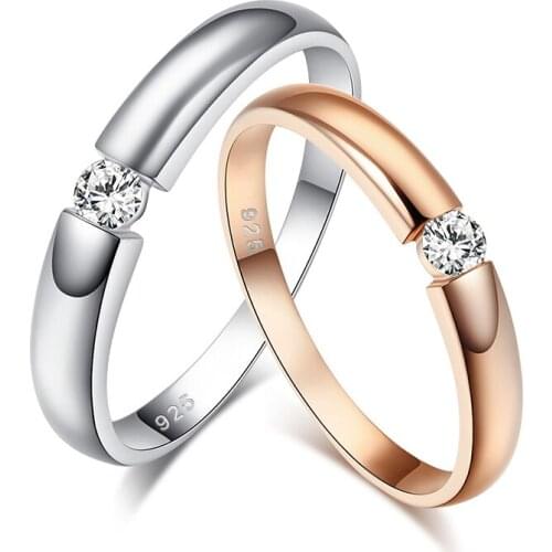 Hot Vintage Italian Style Brand Sterling Silver Jewelry Cubic Zircon Classic Rings For Women&Men Engagement J1632