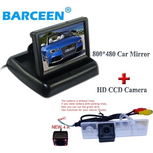 Waterproof car parking camera with In-Dash car screen monitor 4.3" use for Chevrolet Epica/Lova/ Aveo/Captiva